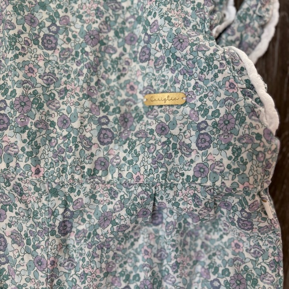 Charming Coniglio Floral Kids Jumpsuit with Ruffle Straps - Picture 2 of 4